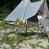 King Camp KingCamp sulankstomas kempingo stalas, 107 × 70 × 70 cm, aliuminis ir plienas, 80 kg, KC3866