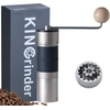 Kavamalė KINGrinder rankinis kavos malūnėlis su plieninėmis girnomis, 25 g, K6-Straight Handle Argenté