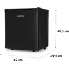 Klarstein mini šaldytuvas, 30 l talpa, termoelektrinis, tylus veikimas, juodas, Silent Cool Deluxe Edition