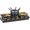 Klarstein raclette ir fondiu grilis Fonduelette XL 3 viename, 1650 W, 12 asmenų
