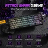 Klaviatūra ATTACK SHARK žaidimų klaviatūros ir belaidės pelės rinkinys X68 HE X3, 8000 Hz, PAW3395