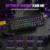 Klaviatūra ATTACK SHARK žaidimų klaviatūros ir belaidės pelės rinkinys X68HE-X3, Hall efekto jungikliai, PAW3395