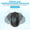 Klaviatūra KOORUI belaidis klaviatūros ir pelės rinkinys 2,4 GHz QWERTZ, 104 klavišai, BKC01-Juodas