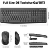 Klaviatūra KOORUI belaidis klaviatūros ir pelės rinkinys 2,4 GHz, QWERTZ, BK0104-Juodas