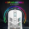 Klaviatūra KUIYN žaidimų klaviatūros ir pelės rinkinys su konsolių adapteriu, 61 klavišo RGB, 2400 DPI, 4 viename, baltas