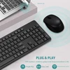 Klaviatūra LeadsaiL belaidis klaviatūros ir pelės rinkinys, 2,4 GHz, QWERTZ, USB, K786-Juodas