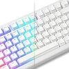 Klaviatūra LQXQ PBT pudding klavišų dangtelių rinkinys 130 vnt., OEM profilis, baltas
