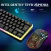 Klaviatūra RedThunder belaidis žaidimų klaviatūros ir pelės rinkinys 60%, QWERTZ, RGB, 2,4 GHz K62