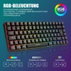 Klaviatūra RedThunder belaidis žaidimų klaviatūros ir pelės rinkinys 2,4 GHz QWERTZ, 85 klavišai, K84