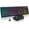 Klaviatūra RedThunder belaidis žaidimų klaviatūros ir pelės rinkinys, 2,4 GHz, QWERTZ DE, K10