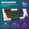 Klaviatūra RedThunder belaidis žaidimų klaviatūros ir pelės rinkinys 2,4 GHz, 85 klavišai, K84