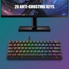 Klaviatūra RedThunder laidinis žaidimų klaviatūros ir pelės rinkinys RGB, 62 klavišai, 7200 DPI, K62