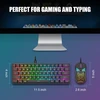 Klaviatūra RedThunder laidinis žaidimų klaviatūros ir pelės rinkinys RGB, 62 klavišai, 7200 DPI, K62