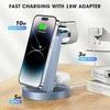KLiHD 3-in-1 belaidė įkrovimo stotelė Phone, Watch ir Pods, 18 W, mėlyna, CW350