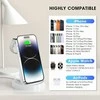 KLiHD 3‑in‑1 belaidė įkrovimo stotelė Phone telefonams, iWatch ir Pods, 18 W, balta