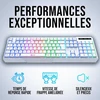 KLIM belaidė žaidimų klaviatūra su RGB apšvietimu, AZERTY, balta, WL906FR