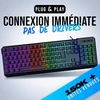 KLIM Chroma žaidimų klaviatūra USB-A, RGB apšvietimas, AZERTY FR išdėstymas, k905_SML