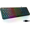 KLIM Chroma žaidimų klaviatūra USB-A, RGB apšvietimas, AZERTY FR išdėstymas, k905_SML