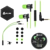 KLIM Fusion laidinės į ausis įdedamos ausinės su mikrofonu ir 3,5 mm jungtimi, žalios