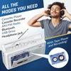 KLIM nešiojamas kasetinis magnetofonas su AM/FM radiju, Bluetooth ir USB KLSIN4825