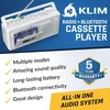 KLIM nešiojamas kasetinis magnetofonas su AM/FM radiju, Bluetooth ir USB KLSIN4825