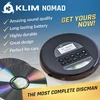KLIM nešiojamasis CD grotuvas su Bluetooth, FM radiju ir MP3 palaikymu KLNOM0353