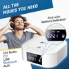 KLIM nešiojamasis CD stereo grotuvas Boombox E1 su Bluetooth, FM radiju, USB ir žemųjų dažnių garsiakalbiu