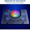 KLIM nešiojamojo kompiuterio aušinimo stovas Nova su 5 ventiliatoriais ir RGB