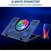 KLIM nešiojamojo kompiuterio aušinimo stovas Nova su 5 ventiliatoriais ir RGB