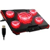 KLIM nešiojamojo kompiuterio aušinimo stovas su 5 ventiliatoriais ir 2 USB jungtimis, WR