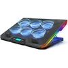 KLIM nešiojamojo kompiuterio aušinimo stovas su 6 ventiliatoriais, RGB, 11–19 col., G01