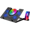 KLIM nešiojamojo kompiuterio aušinimo stovas Nova su 5 ventiliatoriais ir RGB