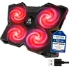 KLIM nešiojamojo kompiuterio aušinimo stovas su 4 ventiliatoriais ir 2 USB jungtimis, k147