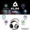 KLIM Puma laidinės žaidimų ausinės su mikrofonu, USB, 7.1 erdvinis garsas, baltos