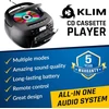 KLIM radijo magnetola su CD grotuvu, Bluetooth, USB, AUX ir kasečių įrašymu KLCD-0582