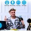 KLIM Talk stalinis vienkryptis USB mikrofonas su USB-A jungtimi