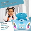 KLIM vaikiškas nešiojamas CD grotuvas su FM radiju, RGB apšvietimu ir 13 W galia BCDY