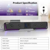 Kompiuterio kolonėlės Jeecoo kompiuterinė garso kolonėlė A40 su Bluetooth ir USB, 10 W, juoda