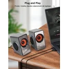 Kompiuterio kolonėlės OROROW 12 W stereofoninės kompiuterinės kolonėlės su USB ir 3,5 mm jungtimis, S206