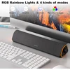 Kompiuterio kolonėlės SOULION kompiuterinė garso kolonėlė soundbar Bluetooth 5.3, 10 W, RGB apšvietimas, R50