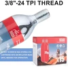 KONG MING CAR CO2 kasetės su sriegiu 16 g/25 g dviračių pompos užpildymui (15 vnt.)