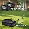 Könner &amp; Söhnen akumuliatorinis žoliapjovės rinkinys, 40 V, 3 dantų peilis, 2 mm pjovimo storis, KS BCT-40 V