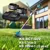 Könner &amp; Söhnen akumuliatorinis žoliapjovės rinkinys, 40 V, 3 dantų peilis, 2 mm pjovimo storis, KS BCT-40 V