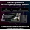 KOORUI mechaninė belaidė žaidimų klaviatūra Bluetooth, RGB, QWERTZ, 82 klavišai, MK082-Raudonas