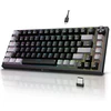 KOORUI mechaninė belaidė žaidimų klaviatūra Bluetooth, RGB, QWERTZ, 82 klavišai, MK082-Raudonas