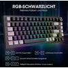 KOORUI mechaninė belaidė žaidimų klaviatūra Bluetooth, RGB, QWERTZ, 82 klavišai, MK082-Raudonas