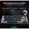 KOORUI mechaninė belaidė žaidimų klaviatūra Bluetooth, RGB, QWERTZ, 82 klavišai, MK082-Raudonas