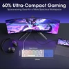 KOORUI mechaninė žaidimų klaviatūra 60 %, 69 klavišai, RGB, USB-C, MKC01