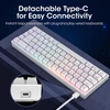KOORUI mechaninė žaidimų klaviatūra 60 %, 69 klavišai, RGB, USB-C, MKC01