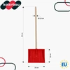 KOTARBAU vaikiškas sniego kastuvas su mediniu kotu, 82 cm, raudonas, S429K